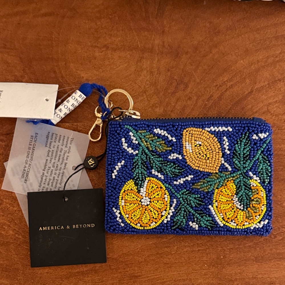 Blue Beaded Women's Bag